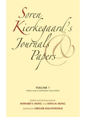 预订 Saren Kierkegaardas Journals and Papers, Volume 7: Index and Composite Collation: 9780253182463