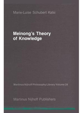 预订 Meinong’s Theory of Knowledge: 9789401081290