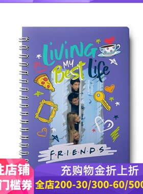 现货 老友记 手帐笔记本 12个月计划日程 新年礼物 日历 贴纸 英文原版周边 六人行 美剧 Friends: 12-Month Undated Planner