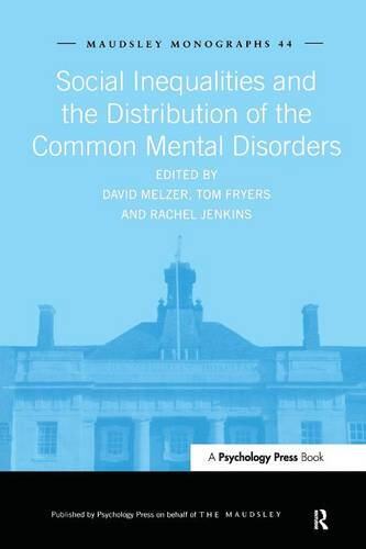 【预订】Social Inequalities and the Distribution of the Common Mental Disorders
