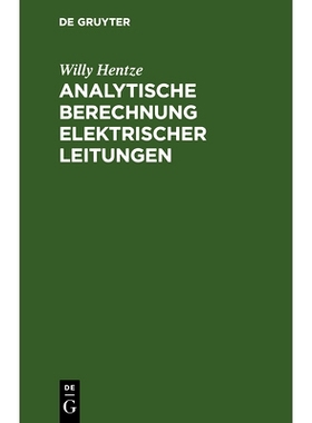 预订 Analytische Berechnung elektrischer Leitungen: 9783486728330