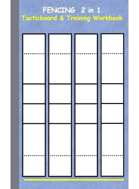 预订 Fencing 2 in 1 Tacticboard and Training Workbook: Tactics/strategies/drills for trainer/coaches, notebook, training