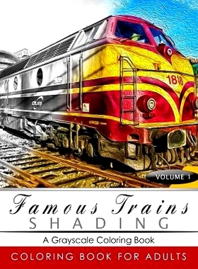预订 Famous Train Shading Volume 1: Train Grayscale coloring books for adults Relaxation Art Therapy for Busy People (Ad