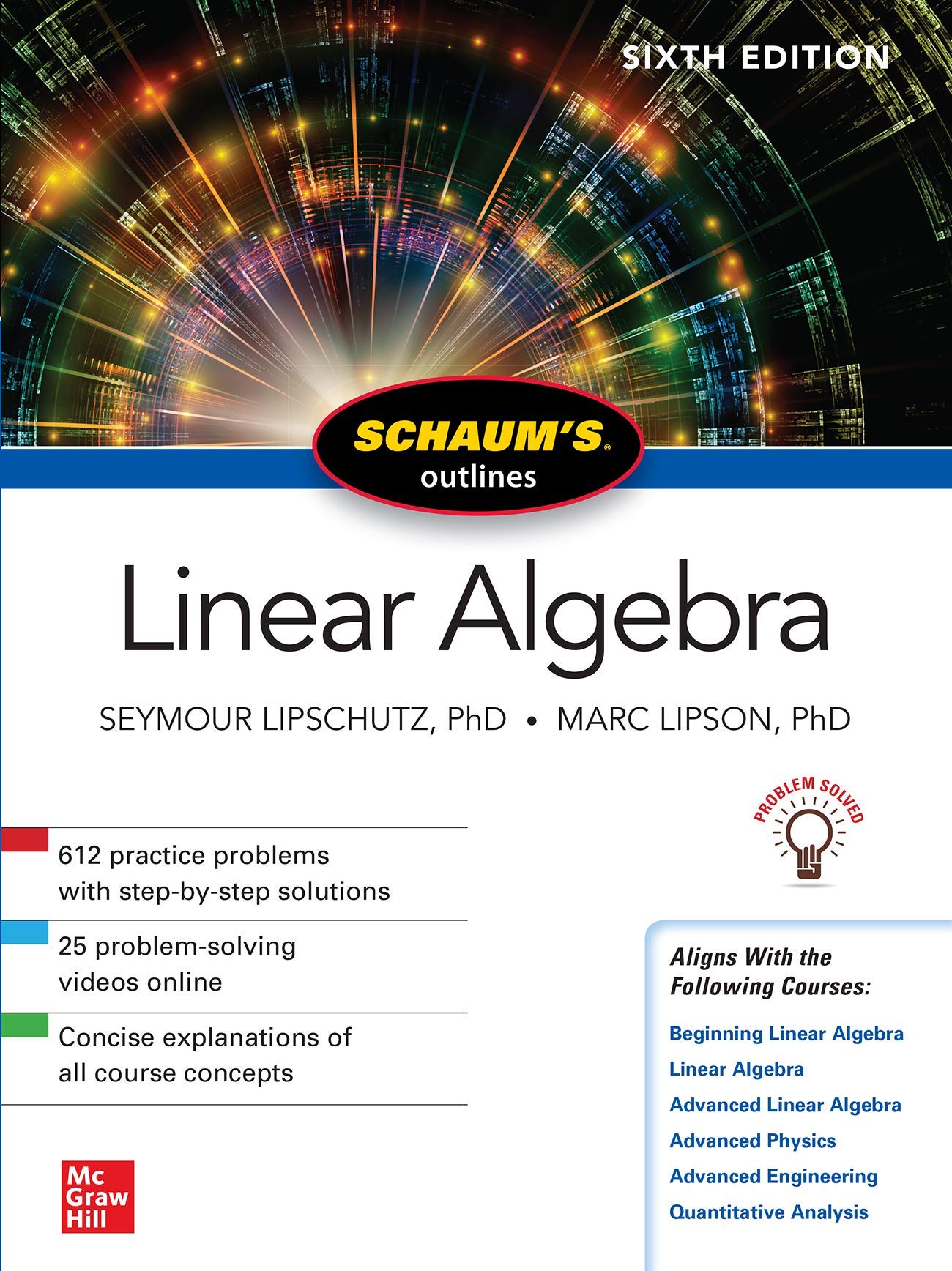 英文原版线性代数，第6版 Schaum's Outline of Linear Algebra, Sixth Edition-封面