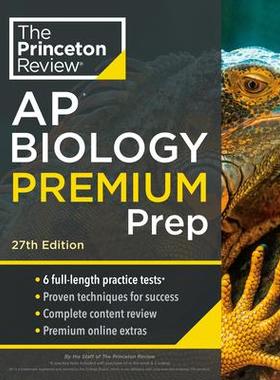 []Princeton Review AP Biology Premium Prep, 27th Edition: 6 Practice Tests + Complete Content Review + 9780593517567