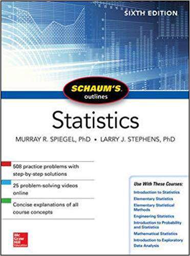 英文原版 统计纲要，第6版 Schaum’s Outline of Statistics