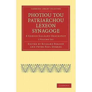 Lexeon Volume Photiou Patriarchou Galeano 9781108016513 预订 Codice Synagoge Tou Set Paperback Descripsit