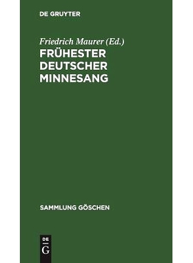 预订 Frühester deutscher Minnesang: 9783111009063