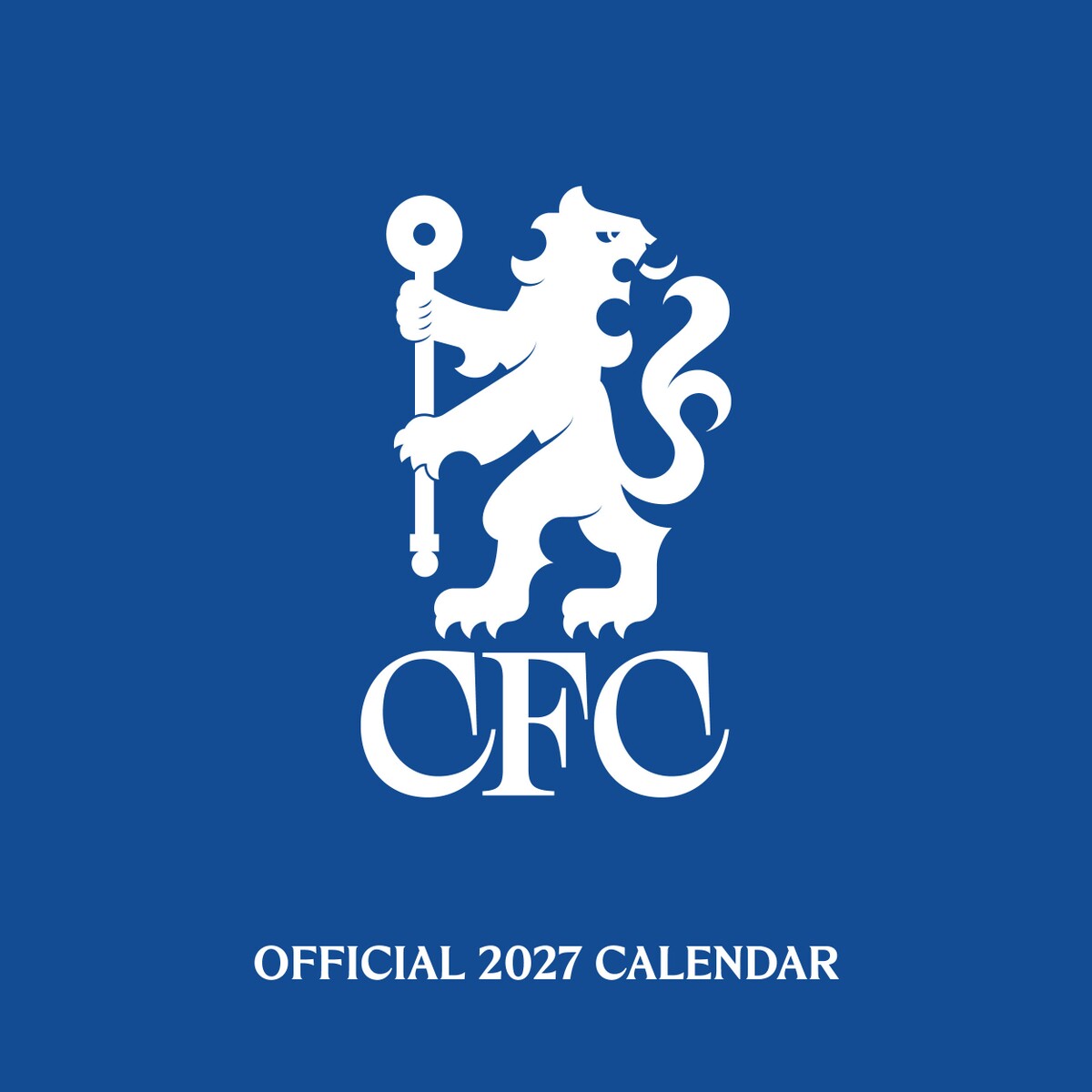 预售 切尔西足球俱乐部 传奇球星 2027年方形挂历 Chelsea FC Legends 2027 Square Calendar 英文原版 进口日历 阿扎尔德罗巴