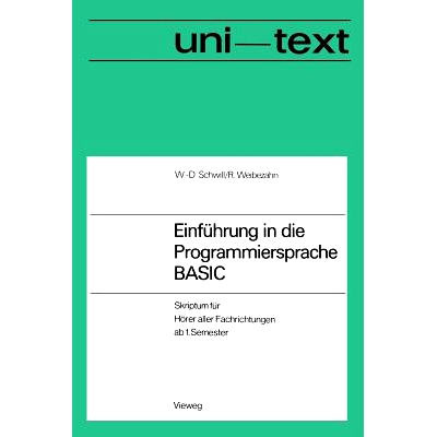 预订 Einführung in die Programmiersprache BASIC: Anleitung zum Selbststudium: 9783528033224