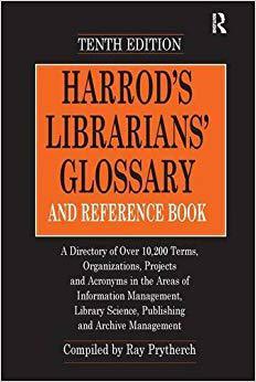 【预售】Harrod’s Librarians’ Glossary and Reference Book