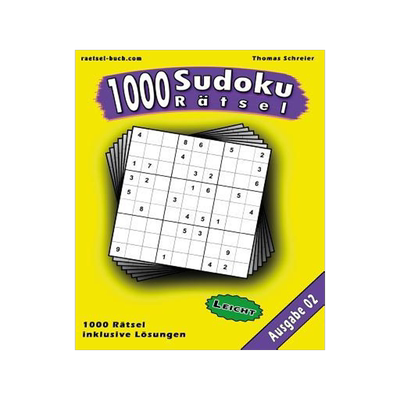 [预订]1000 Leichte Sudoku Ratsel, Ausgabe 02: 1000 Leichte 9x9 Sudoku Mit Losungen, Ausgabe 02 9781539359456