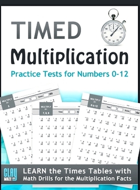 预订 Timed Multiplication Practice Tests for Numbers 0-12: 9781947508101