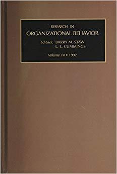 【预订】Res Organizational Behav V14