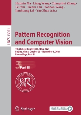 【预订】Pattern Recognition and Computer Vision 9783030880095