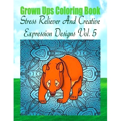 预订 Grown Ups Coloring Book Stress Reliever And Creative Expression Designs Vol. 5 Mandalas: 9781534731479