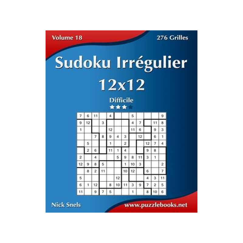 [预订]Sudoku Irregulier 12x12 - Difficile - Volume 18 - 276 Grilles 9781512007992