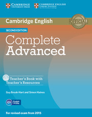 【预售】Complete Advanced Teacher’s Book with Teacher’s Resources CD-ROM