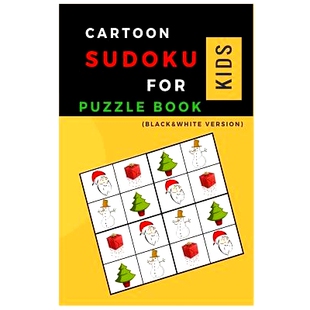 learn Skill Kids Chrismas with Sudoku 预订 for ver. Logic B&W Cartoon Easy and Grow The Puzzles