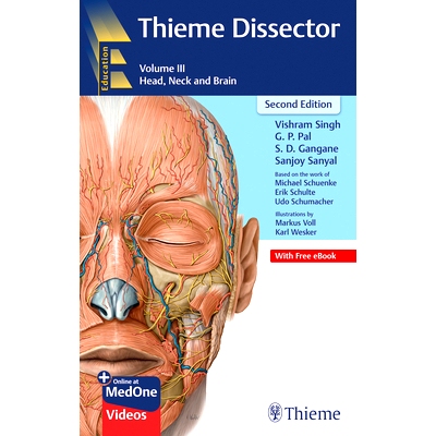 预订 Thieme Dissector Volume 3: Head, Neck and Brain 头部，颈部和脑部解剖: 9789392819254