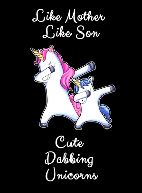 预订 Like Mother Like Son Cute Dabbing Unicorns: Cute Drawing Pad Gift For Mother Of Boys And Unicorn Lovers 8.5x11 120