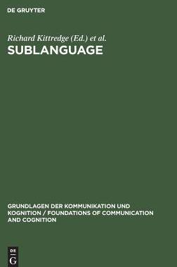 【预订】Sublanguage 9783110082449