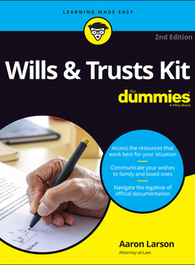 【预订】Wills & Trusts Kit For Dummies, 2Nd Edition 9781119832188