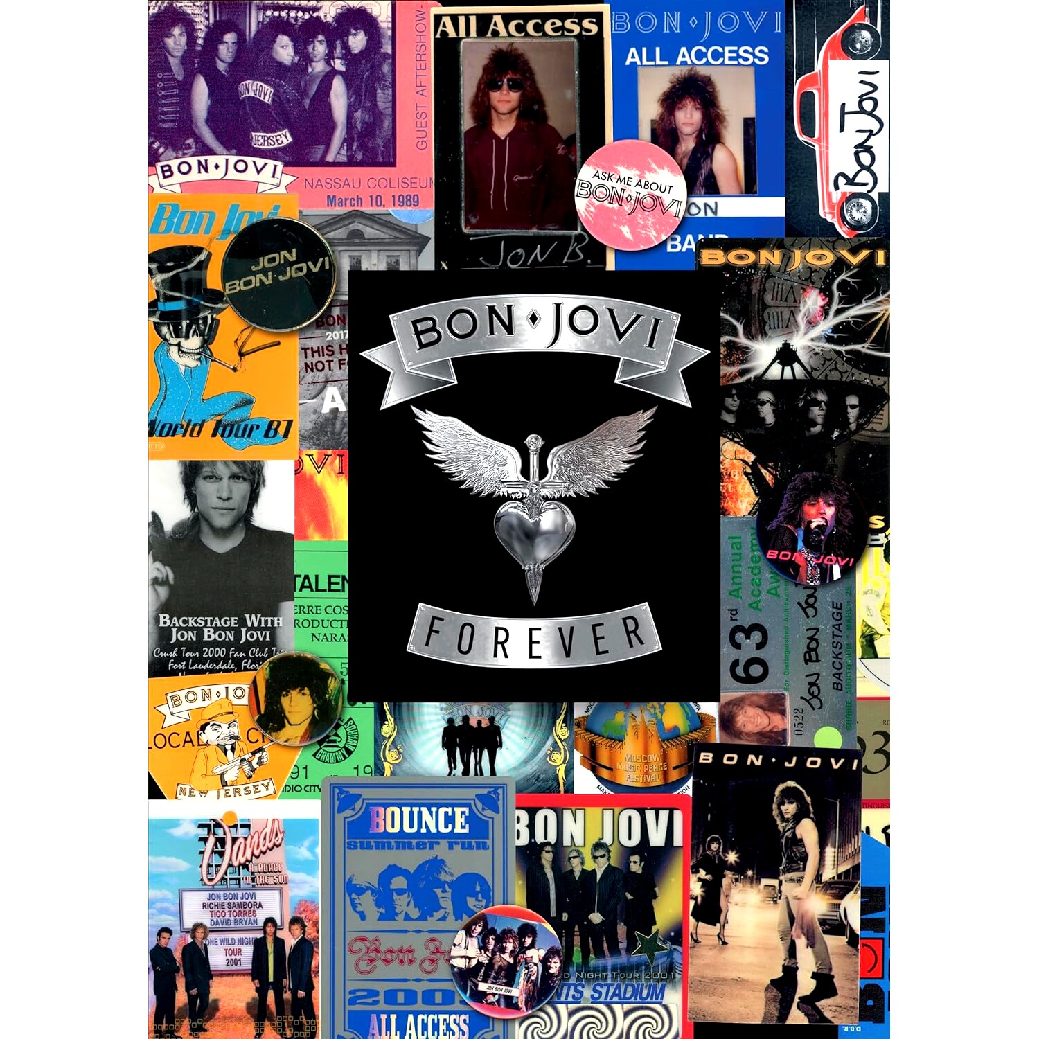 现货 Bon Jovi: Forever 邦乔维：永远 英文原版 精装艺术画册 官方授权传记 传奇摇滚乐队 歌词原始手迹 未公开影像