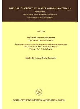 预订 Implizite Runge-Kutta-Formeln: 9783663063490