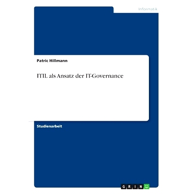 预订 ITIL als Ansatz der IT-Governance: 9783346181015