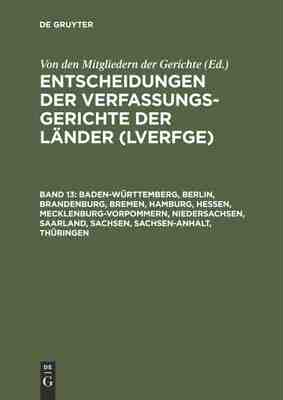 【预订】Baden-Württemberg, Berlin, Brandenburg, Bremen, Hamburg, Hessen, Me 9783899490893