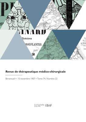 预订 Revue de thérapeutique médico-chirurgicale