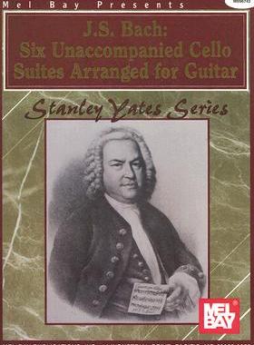 【预售】J. S. Bach: Six Unaccompanied Cello Suites Arranged for Guitar