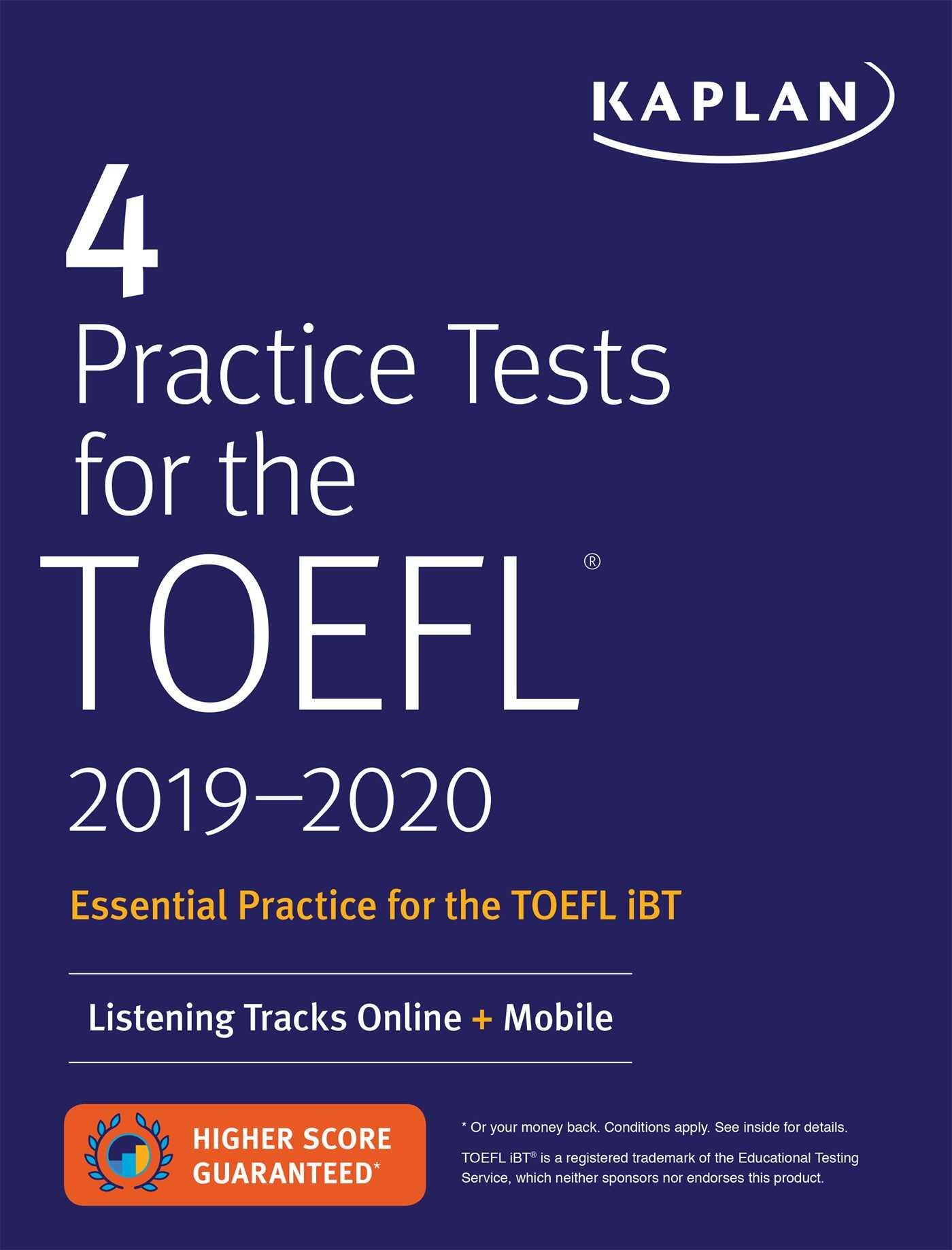 英文原版 kaplan 托福习题集 4 practice tests for the toefl 2019