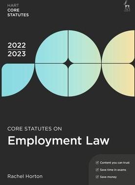 [预订]Core Statutes on Employment Law 2022-23 9781509962235