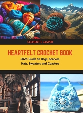 预订 Heartfelt Crochet Book: 2024 Guide to Bags, Scarves, Hats, Sweaters and Coasters: 9798883956736