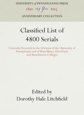 [预订]Classified List of 4800 Serials 9781512803754