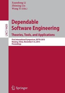 预订 Dependable Software Engineering: Theories, Tools, and Applications
