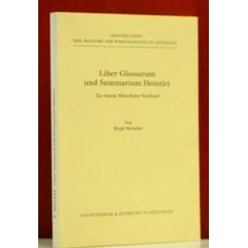 einem Liber Heinrici 预订 Münchner 新发现 und 慕尼黑 Glossarum 9783525825945 Summarium Neufund