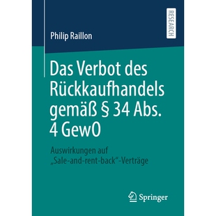 预订 Das Verbot Des Rückkaufhandels Gemäß § 34 Abs. 4 Gewo: Auswirkungen Auf 