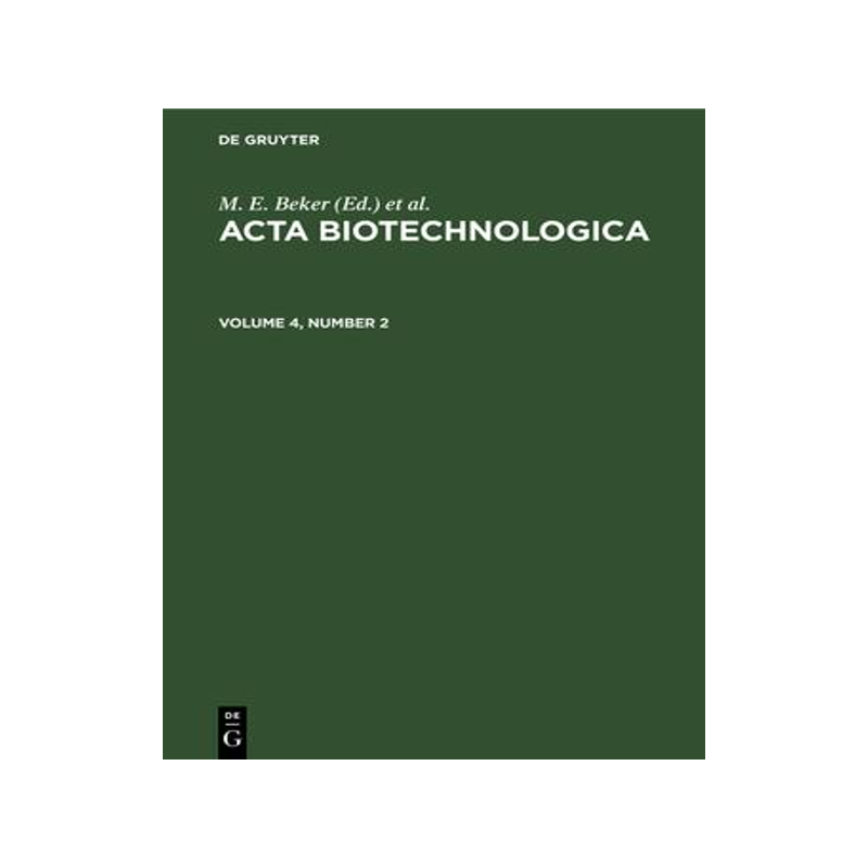 [预订]ACTA BIOTECHNOLOGICA V. 4/2 ABTECH 1984 9783112539057