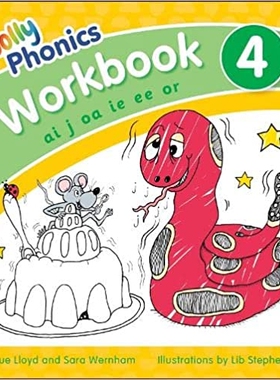 预订 Jolly Phonics Workbook 4 : in Precursive Letters 快乐拼音读本，成套第4级:序言字母: 9781844146543
