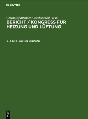 预订 6. bis 8. Juli 1921, München: 9783486745849