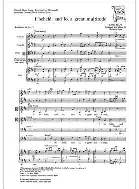 预订 I beheld and lo, a great multitude 看见，哇！一大群人: 9780193953147