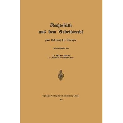 预订 Rechtsfälle aus dem Arbeitsrecht: zum Gebrauch bei Äbungen: 9783662282724