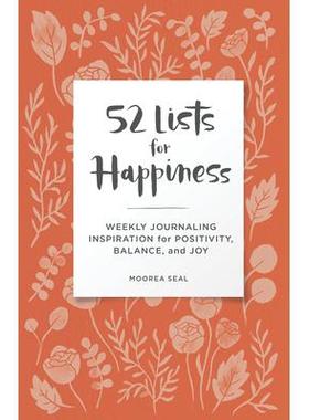 预订 52 Lists for Happiness Floral Pattern: Weekly Journaling Inspiration for Positivity, Balance, and Joy (a Guided Sel