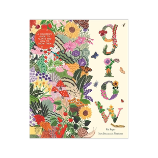 种植 手绘植物生长科普绘本 英文原版 Sara Boccaccini Meadows 艺术绘本 Grow: A first guide to plants and how to grow them