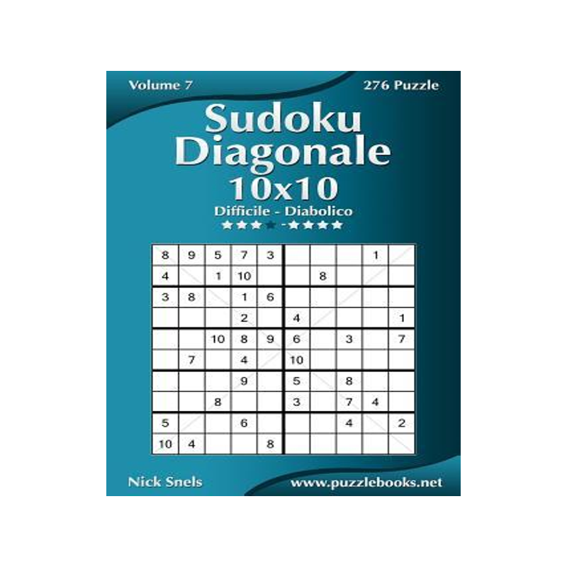 [预订]Sudoku Diagonale 10x10 - Da Difficile a Diabolico - Volume 7 - 276 Puzzle 9781511527408