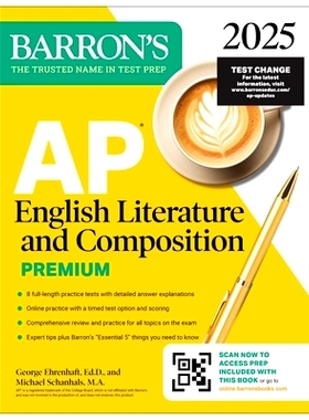 巴朗AP考试 英语文学与写作 备考指南 2025年新版 英文原版 AP English Literature and Composition Premium (Barron's AP Prep)