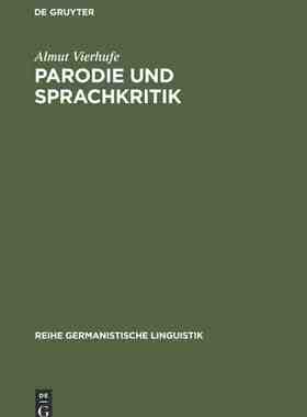 【预订】Parodie und Sprachkritik 9783484312098